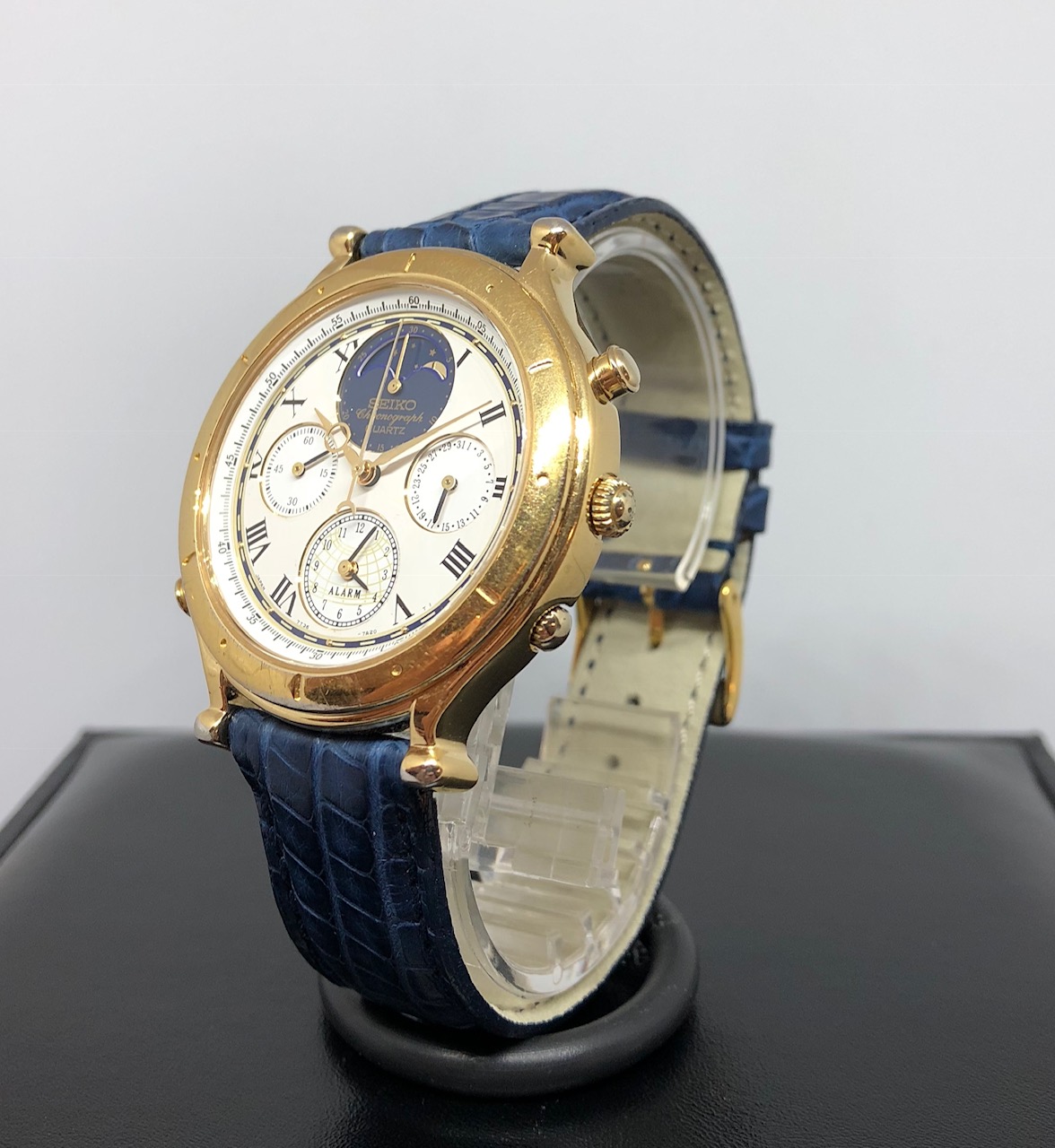 SEIKO Age Of Discovery-crono alarm moon phase 7t36 | Watch & Co. Roma